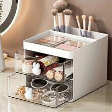 5pcs Set Mini Office Desk Organizer Boxes With Drawers, Storage Boxes For Cosmetics, Business Cards, Pens, Pencils, Phones, Stationeries