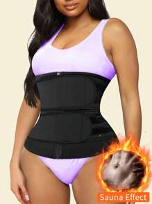 1 pieza Corsé reductor de cintura con cremallera para mujer, chaqueta cinturón de la cintura