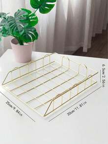 A4 Desktop File Organizer Rack, Removable Tabletop Study & Office Document Storage Metal Stand, Stackable Metal Desk Letter Tray/A4 Paper Holder, File Organizer For Office, School, Home,School Supplies,Back To School