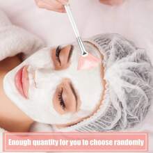 4pcs Facial Mask Mixing Bowls Tools With 6pcs Fan Brushes Applicator, Mask Brushes For Facial Makeup Tools Set - Pink - View 3