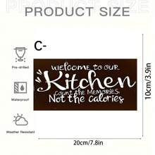 1 Pieza, Tablón de madera con Reglas de Cocina, Citas inspiradoras divertidas en lienzo para colgar en la pared, Decoración de habitación, Decoración de escena, Decoración de cocina, Decoración de pared inspiradora para el hogar, la cocina, la sala de estar u oficina - El regalo perfecto para ella o él