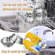 CRUTNuanchu 15 Pcs Pets Bowl Bulk Stainless Steel Dog And Bowls Metal Small Puppy Raised Food And Water Dish Cage(15 Oz) - 33.8盎司 - 查看 10