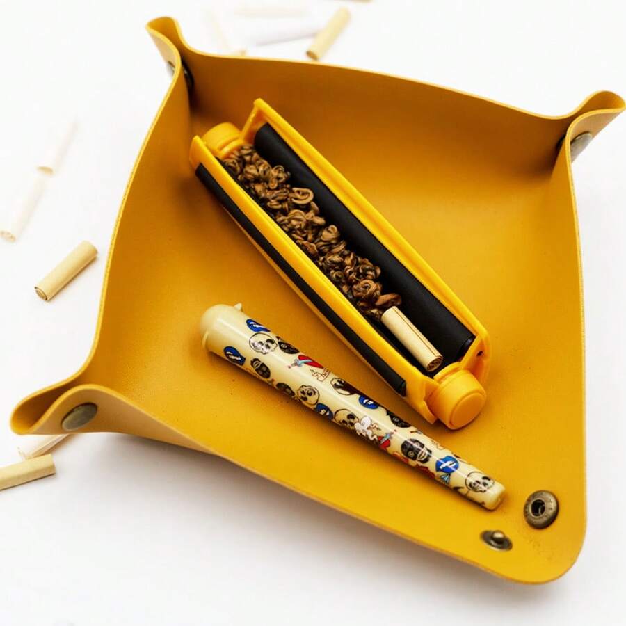 6 种颜色可选 | 2 件套 - 卷烟机 + 塑料密封容器 | 3 件套 - 卷烟机 + 塑料密封容器 + 烟嘴 | 适用于 110 毫米手卷香烟 | 便携式卷烟套装 | 实用卷烟配件 | DIY 工具 | 生日礼物