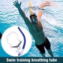 Snorkel Seco Para Nadar, Con Válvula Superior De Secado Y Silicona De Grado Alimenticio, Para Adultos 1pc Tubo de Respiración de Silicona Compacto y Portátil - Negro, Tubo de Respiración Flexible con Boquilla Segura para Buceo y Actividades Subacuáticas, Diseño Fácil de Transportar, Equipo de Snorkel para Adultos Snorkel de Silicona Profesional - Tubo de Respiración Ajustable con Múltiples Tubos, Material ABS Duradero, Ideal para Entrenamiento y Competencia, Equipo de Entrenamiento de Natación|T - Azul - Ver 2