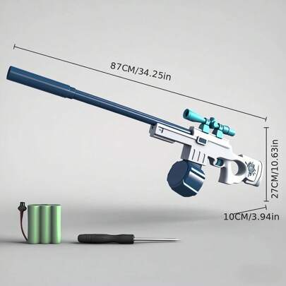 Automatic Electric Water Gun With Muzzle Flash,Powerful Squirt Guns Pistol For Adults Kids, Auto Water Blaster Pistol Outdoor Summer Toys For Pool Beach Party