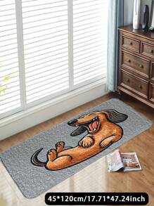 1pc Dachshund Theme Anti-Slip Doormat, Natural Plant Fragrance Bathroom Mat, Absorbent Non-Slip Mat, Fragrance Lasts 5-7 Days, Washable Carpet Rug For Living Room, Bedroom, Entryway, Suitable For All Seasons