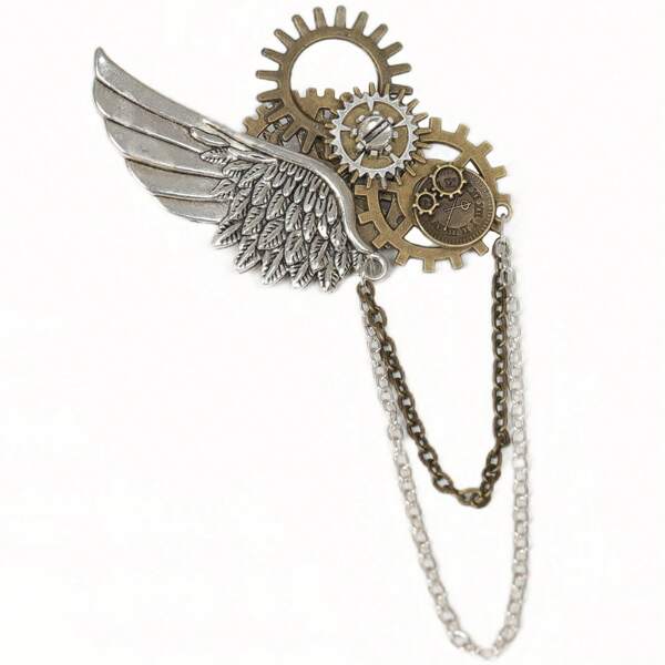 Broche gótico steampunk con temática LGBTQ+, accesorios de cosplay Lolita LGBTQ+ para mujer y uso escolar