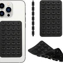 56 件双面硅胶吸盘手机壳，带可拆卸支架，适合自拍和视频，适用于所有手机型号的热门配件