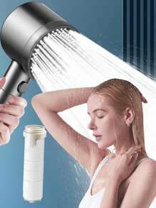 Pressurized Handheld Shower Head, 5 Adjustable Modes Of Water Shower Head, Circular Shower Head, Shower Head, Shower Head, Bathroom Hardware, Bathroom Accessories, Upgrade Your Shower Experience
