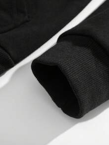 2pcs/Set Boys & Teens' Casual Minimalist Hooded Jacket And Drawstring Sweatpants Set, Suitable For Spring And Autumn