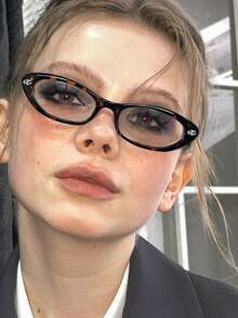 2 buc ramă mică ovală cat eye ochelari de soare la modă ramă transparentă ochelari transparenți accesorii metalice retro personalizate versatile pentru bărbați și femei ramă ochelari de soare transparentă potrivită pentru purtarea zilnică fotografie stradală citit scriere naveta turism vacanță accesorii plajă