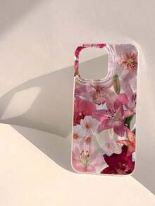1pc Lily Flower Patterned Waterproof, Anti-Fingerprint, Drop-Proof Mobile Phone Case Compatible With IPhone 11 12 13 14 15 16 Pro Pro Max 14 15 16 Plus