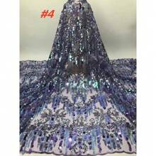 African Net Lace Fabric French Sequins Lace With Sequins 2025 High Quality Nigerian Tulle Lace Fabrics For Women Luxury Dresses Sewing