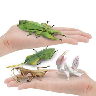 1pc Realistic Insect Animal Model, Stick Mantis, Dead Leaf Mantis, Giant Leaf Mantis, Desktop Decor