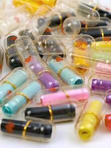 10/50/100pcs Transparent Mini Wish Capsules, Love Letter Capsules (Gift For Lover) - Multicolor - View 4