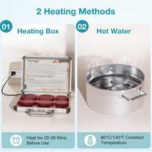 KINGSTEAM Kit De Piedras Calientes 12 Piezas Maletin Electrico Spa - Negro - Ver 8