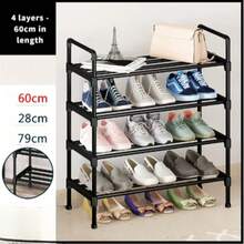 Shoe Rack, Simple Assembly, Multi-Layer Assembly, Simple Shoe Rack, Household Door Dust-Proof Storage Shoe Cabinet, Economical Shoe Rack For Dormitory, Storage Rack - 4 Layers-60cm - View 1