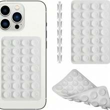 56 件双面硅胶吸盘手机壳，带可拆卸支架，适合自拍和视频，适用于所有手机型号的热门配件