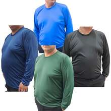 Kit 4 T-Shirt Plus Size UV Protection Long Sleeve Anti-Odor