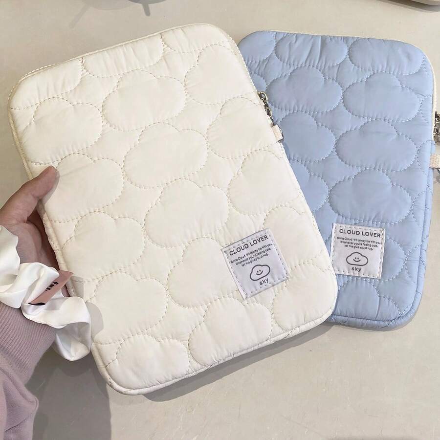 1PC Cute Cloud Embroidered IPad Tablet Bag Ins11/13/15 Inch Laptop Storage Bag