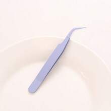 1pc Colored Pointed Tip Tweezer, Macaroon Pink Color Eyelash Crafting Hand Account Stainless Steel Tweezer