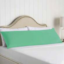 Teal 100% Cotton Body Pillowcase | Soft, Durable Bedding Essential | Stylish Pastel Color Home Decor Accessory | Ideal For Cozy Comfort And Support