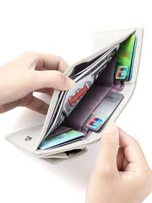 New Women Mini Wallet Short Hasp Purses Large-Capacity Coin Bag Tri-Fold Wallet For Women Wallet Purse Wallet Small Wallet Cute Wallet