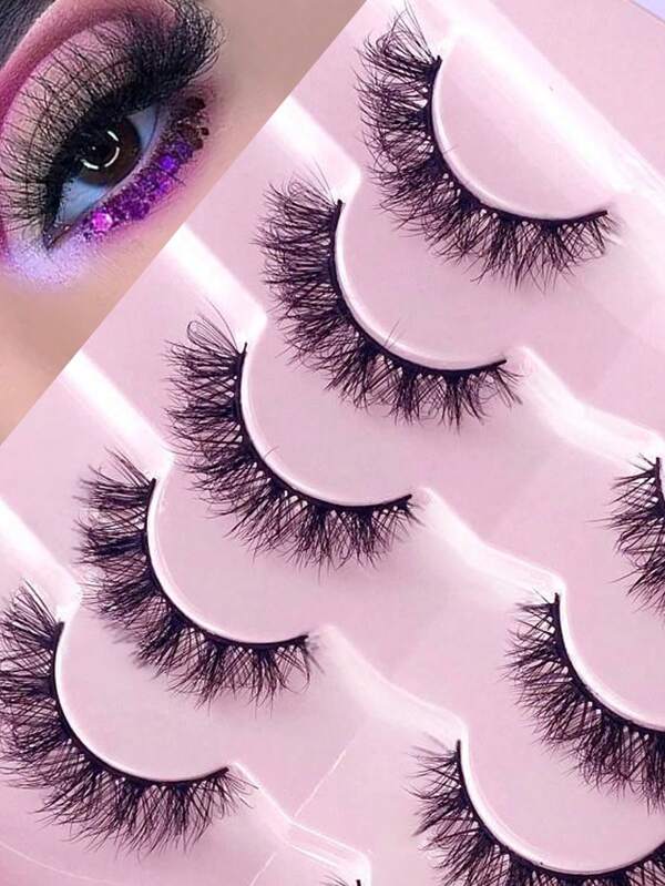 20/10/7/5/1 paire Faux cils naturels sélectionnables, doux et moelleux. Cils épais 3D en vraie fourrure de vison longs et ébouriffés. Faux cils courts et épais, multi-couches, pour un look naturel. Produits de maquillage de faux cils pour mariage, fête, club, travail. Confortables à porter.