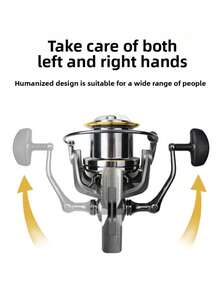 NYAYEO Ultra-Light Spinning Reel, Aluminum Alloy Spool, Stainless Steel Bearing, Spinning Fishing Reel,8000 9000 10000 12000 14000 Models,25KG Powerful Reel, Suitable For Saltwater & Freshwater Fishing - Silver - View 12