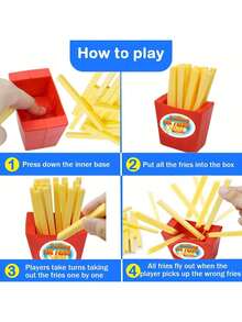 飞天薯条创意、有趣的家庭聚会棋盘游戏 - 彩色 - 查看 6