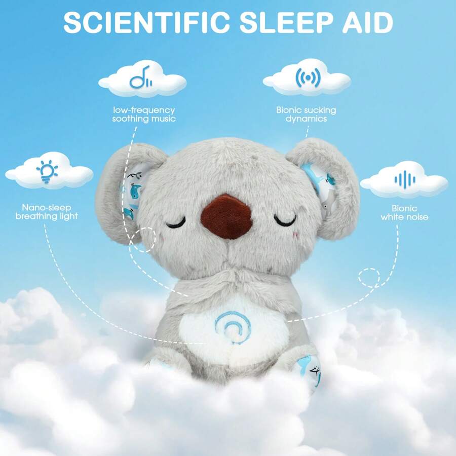 Children's Soothing Companionship Plush Toy Soft Wireless Calming & Sleep Otter/Koala Plush Toy  ﻿