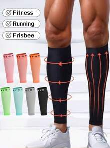 1 paire de bas de compression unisexes, manchons de jambe pour femmes sans pied, convenant aux activités extérieures de couple, sports, yoga, football, fitness, course, randonnée, cyclisme