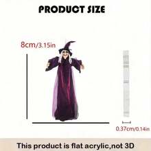 1 قطعة زينة ساحرة معلقة واقعية - ديكور منزل مسكون في ليلة الهالوين، غرفة الهروب، لاستخدام الداخلي/الخارجي، ثوب أرجواني ديكور ليلة الهالوين للداخل مرعب، مظهر مخيف، صناعة دقيقة، ديكور الحفلة