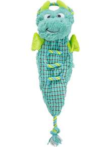 Outward Hound Ropiez Rope Interactive Dog Tug Toy For Tugging Squeaky Fun, 23.6 Inch Mallard, Green, Large - 21吋藍龍 - 查看 1