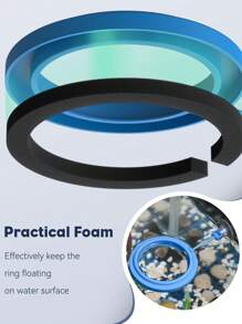 Anel de alimentação para peixes para aquário, anel de alimentação com ventosa
