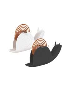 Supporto per spirali antizanzare creativo per uso domestico, bruciatore di incenso a forma di lumaca in materiale ABS ritardante di fiamma, elegante, per esterno, supporto per spirali antizanzare alla citronella per tavolo decorativo, patio, scatola per spirali antizanzare a forma di lumaca ignifuga e antiustione in acciaio inossidabile, supporto universale per spirali antizanzare e incenso di legno di sandalo, piatto raccoglicenere
