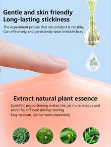 2 Stücke/Packung (10cm/3,93 Zoll) Damen Silikon Brust-Lift BH, Nippel Abdeckungen für trägerlose BHs, BH-Pads für Partykleider und Abendkleider, hebt und schiebt den Busen hoch, verbessert das Dekolleté - Verschiedenfarbig - Übersicht 11