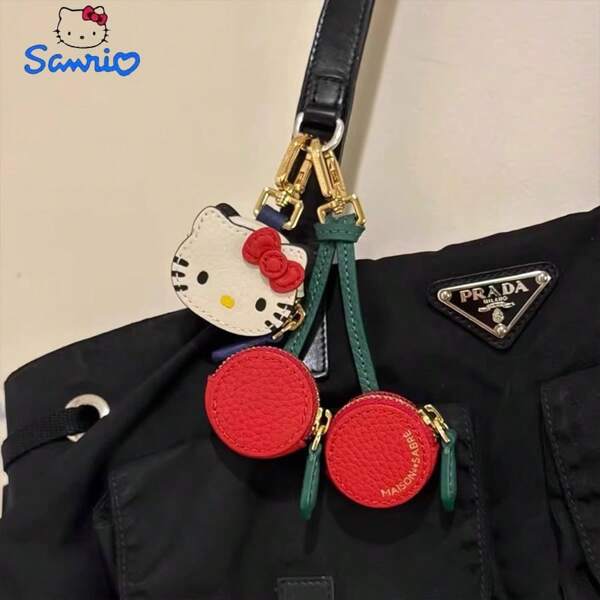 Sanrio Colgante mini personalizado y creativo, colgante de bolso de llavero con diseño adorable de Hello Kitty, accesorio de moda para bolsos, regalo de cumpleaños, colgante que se puede usar en 11 festivales, accesorio de alta calidad para bolsos