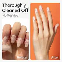 Modelones Removedor de esmalte de uñas de acetona, removedor de esmalte de gel profesional, removedor de pegamento de uñas fórmula natural con aceite de jojoba para hidratación y cuidado de uñas - Limón - Ver 8