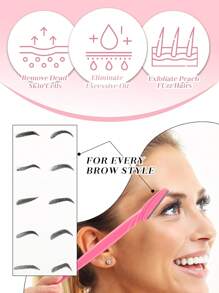 Stainless Steel Eyebrow Grooming Kit – Includes Razors, Covers, Long-Handled Scissors & Beauty Tools For Eyebrow Shaping, Exfoliating & Bikini Trimming