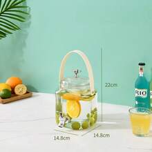 1件装冷水机带水龙头，饮料桶架，柠檬水水果茶桶，果汁壶，适合派对，万圣节，圣诞节，大容量，万圣节礼物