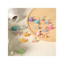 15pcs Luminous Miniature Resin Animal Figurines, Glow-In-The-Dark Mexican Axolotl Micro Ornaments, For DIY Crafts And Garden Decorations