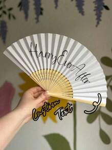 Customized Name LOGO White Wedding Paper Fan, White Invitation Card, White Classic DIY Paper Fan,Christmas ,Ornamental High-Quality Custom,Personalized,Unique Ideal Gifts For Her Boyfriend,Girlfriend For Anniversaries,For Valentine's Day,For Mother's Day,For Birthdays,For Father's Day,For Graduation,For Weddings,For Housewarming Mother's Day Graduation