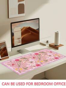 A Pink Flower Rubber Anti-Slip Gaming Mouse Pad For Desktop Computers/Laptops And Laptops, Available In Multiple Sizes - Pink - View 7