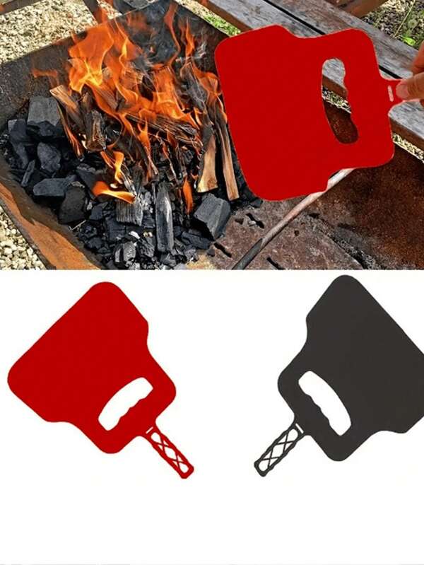 HeatGuard Kunststoff BBQ Ventilator, manueller Flammen-Verstärker für den Außenbereich, kontaktsicher mit Lebensmitteln, langanhaltend tragbares Anzündwerkzeug, BBQ Zubehör
