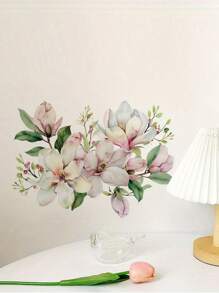 1 Stück schöne Aquarellblumen und -blätter Wandaufkleber - moderne Heimdekoration für Wohnzimmer, Schlafzimmer, Küche, Büro und Eingangsbereich - Material PVC, Vinyl-Aufkleber für Heimdekoration, Dekorationsartikel um Ihr Zuhause aufzufrischen