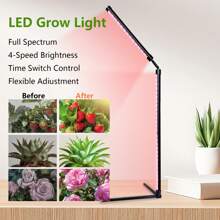 1 件全光谱 LED 生长灯，适用于室内植物生长灯，带 3/9/12 小时定时器，USB 供电，落地式巨型植物栽培灯，适用于幼苗、多肉植物和花卉，植物生长灯，现代照明，多功能定位铝结构 - 全光譜植物燈 - 查看 12