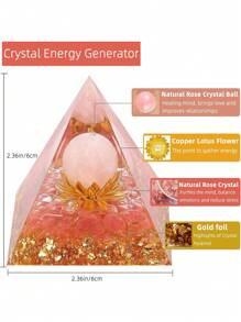 Pyramide pour énergie positive, cristaux de guérison en citrine et pierre de sable bleue orgonite pour réduire le stress, équilibrer les chakras, la guérison Reiki et la méditation. Attire la chance et le succès. Pyramide de cristaux de guérison, générateur d'énergie en cristal d'améthyste pour le yoga, Reiki et la méditation. Pyramide de météorite violette, pyramide de lotus en œil de tigre, pyramide de lotus doré en pierre de sable bleue