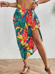 Fashion Slim Tie Bust Sexy Wrap Hawaiian Sarong Wraps For Women Swimsuit Coverup Long Bikini Skirt Cover Ups Swimwear Pareo Beach Cover Up