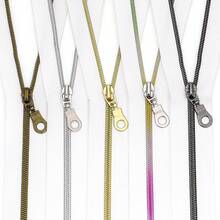 1 Set = 4.5m Zipper + 10 Zipper Heads, #3 Small Nylon Rainbow Teeth Zipper, Colorful Gradient Teeth, Extra Long Free Cutting, Suitable For Home Sewing DIY Replacement Zipper - Multiple Colour - View 4